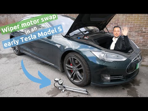 How to replace the wiper motor in a 2014 Tesla Model S