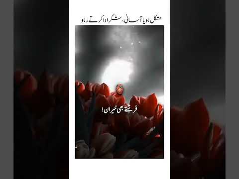 Mushkil ho ya aasani, shukar ada karte raho #islam #shorts #status #allah