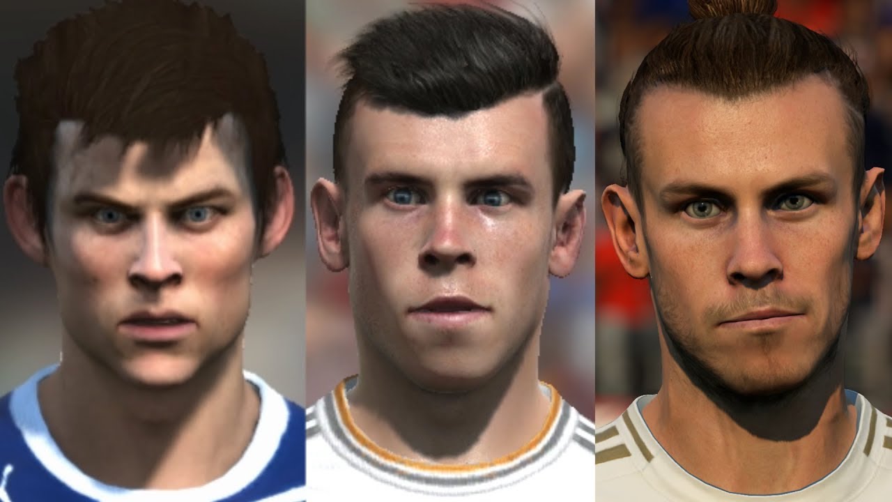 Gareth Bale evolution from FIFA 07 to FIFA 20