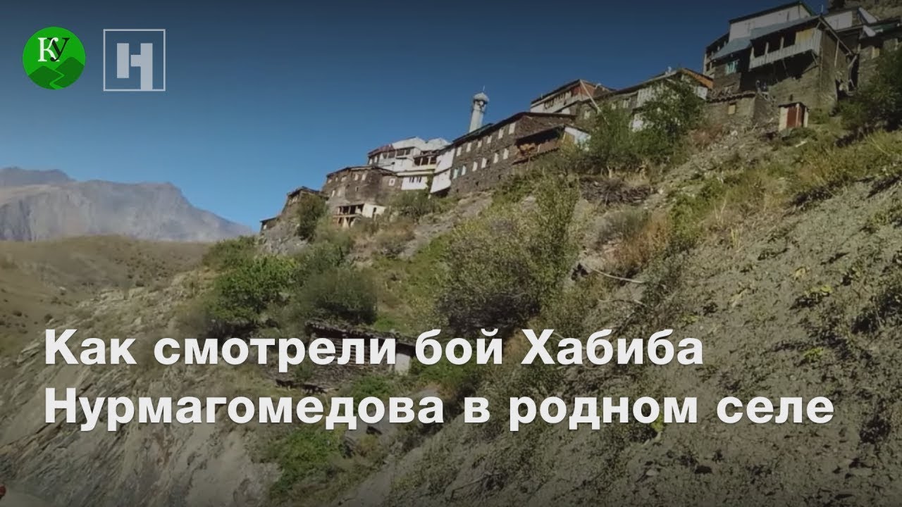 Как смотрели бой Хабиба Нурмагомедова в родном селе