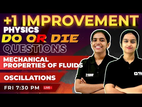 +1 Improvement Exam Physics | Mechanical Properties of Fluids/Oscillations | Exam Winner