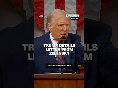 Trump details letter from Zelensky