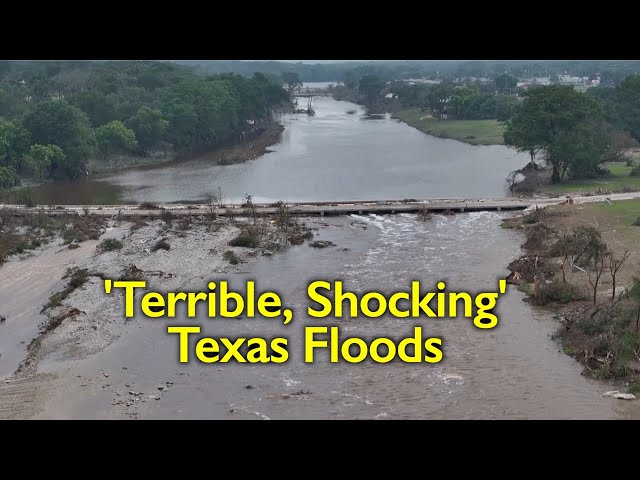 Drone footage shows Texas flood devastation as death toll hits 50; search continues for girl campers