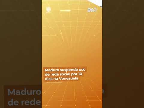 Maduro suspende uso de rede social por 10 dias na Venezuela #shorts