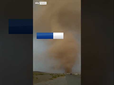 Dust tornado and lightning hit UAE