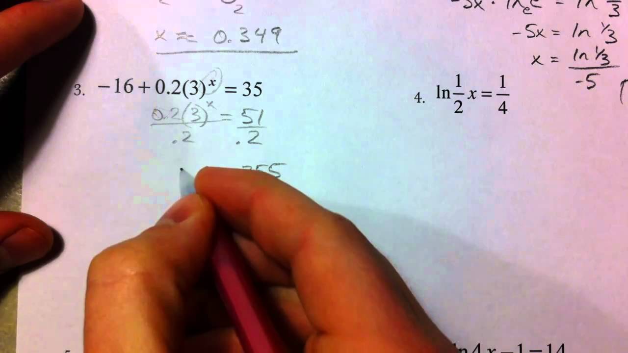 Solving Exponential and Logarithmic Equations (Part 1) - YouTube