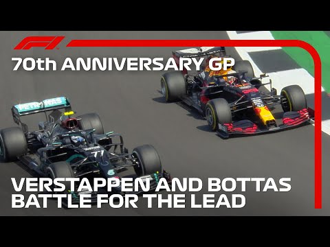 Max Verstappen's Brilliant Overtake On Bottas To Reclaim Lead | 70th Anniversary Grand Prix