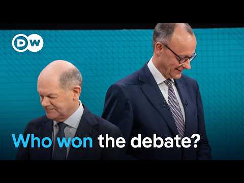 Germany's Chancellor Scholz faces his conservative rival Merz in TV election debate | DW News