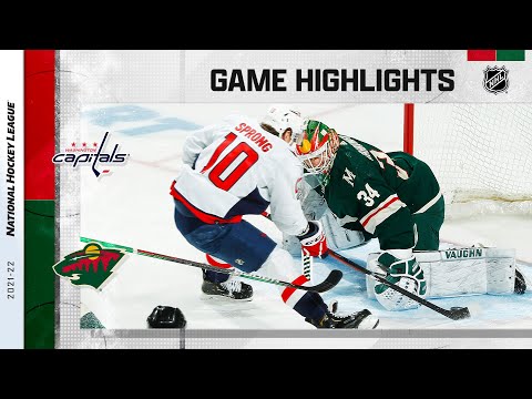 Capitals @ Wild 1/8/22 | NHL Highlights