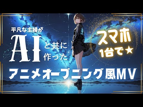 《スマホ1台で出来た》平凡な主婦がAIと共に作ったアニメオープニング風MV
