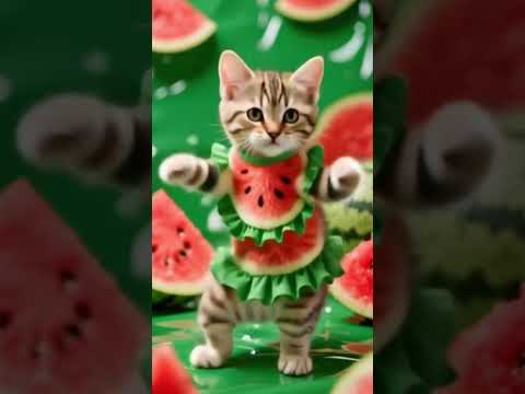 Kucing Lucu Kostum Semangka Joget Tabola Bale #kucing #semangka #kucingjoget #tabolabale #fypシ