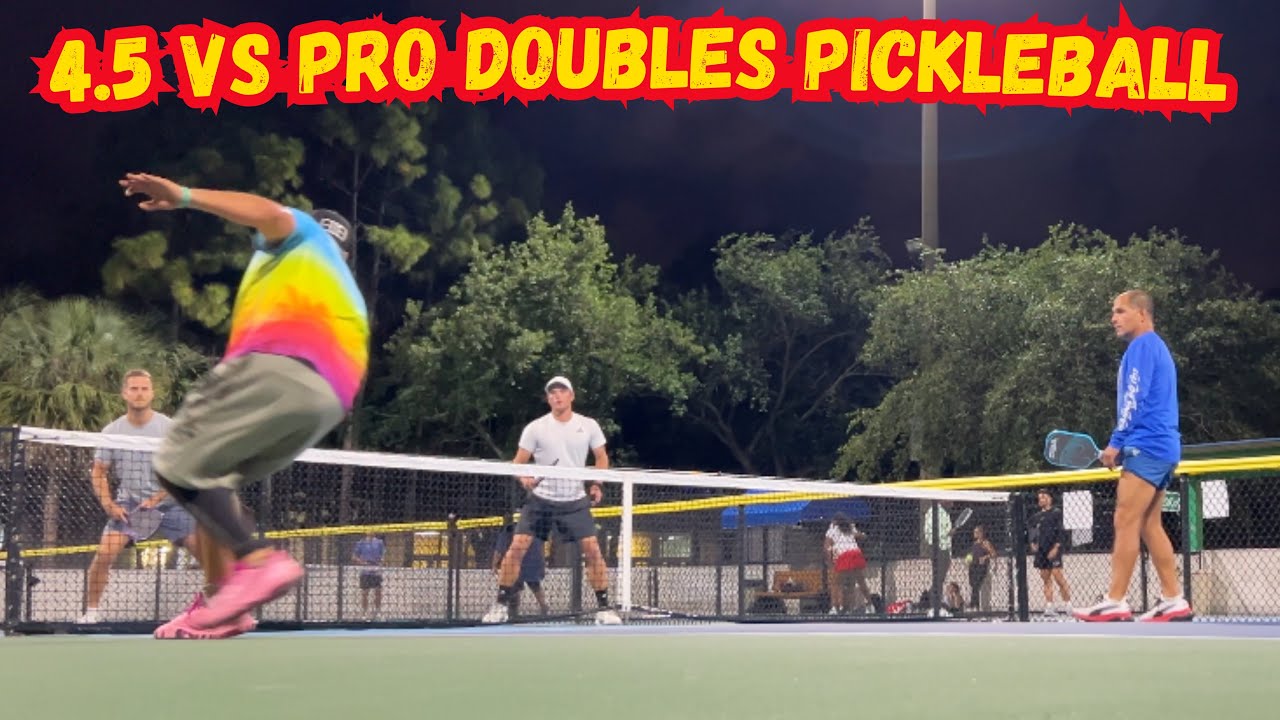 4.5 vs Pro Doubles Pickleball | Matt & Luis vs Harrison & Mike | Holiday Park | Fort Lauderdale