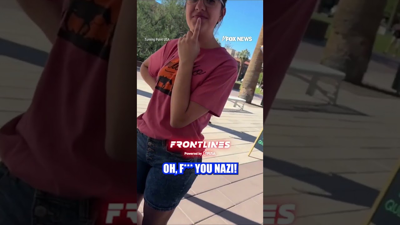 'WATCH YOUR NECK!': Pink-haired individual threatens TPUSA students #fox #foxnews #us #tpusa