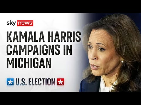 Watch live: Democrat Presidential nominee Kamala Harris campaigns in Michigan