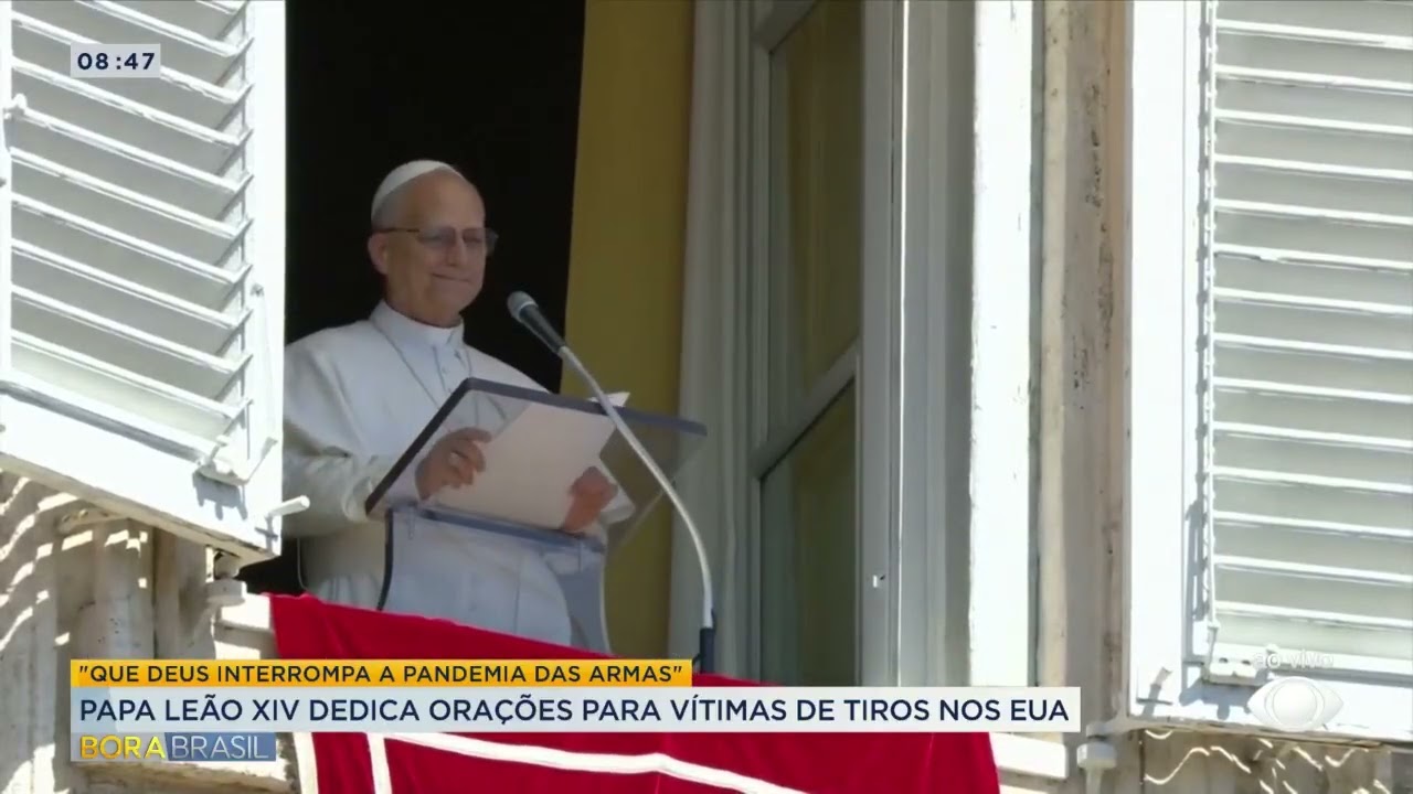 Papa Leão XIV dedica orações para vítimas de tiros nos EUA