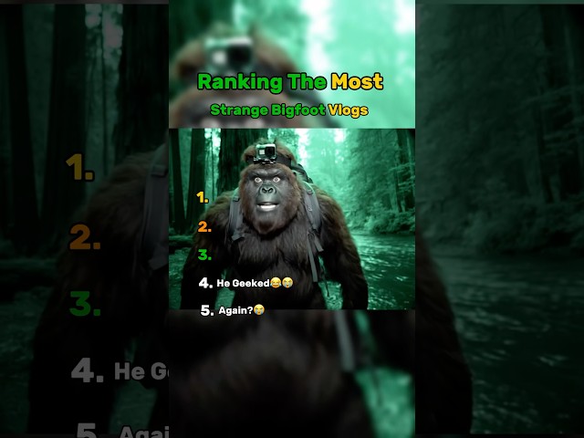 Ranking The Most Strange Bigfoot Vlogs😂😭 #shorts #funny #bigfootvlog