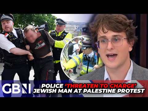 London declared 'no longer safe' after police 'threaten to charge' Jewish man waving Israeli flag