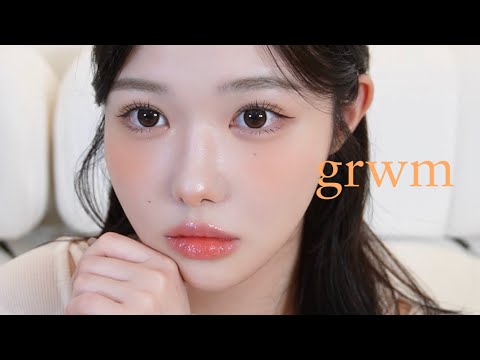 GRWM🍊｜多幸感🍀ふんわりオレンジコーラルメイクがしたい！