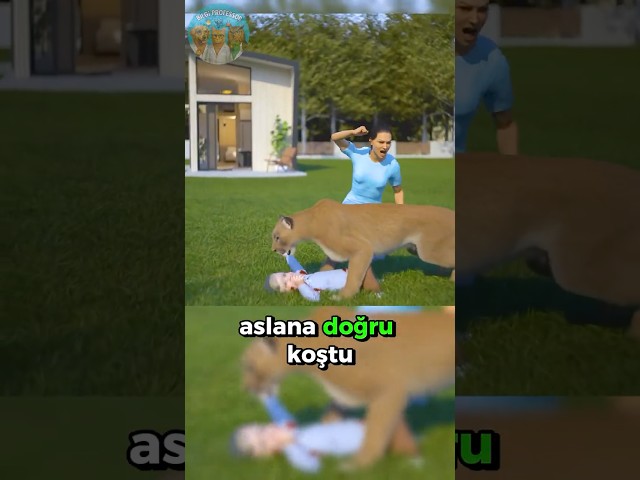 Cesur Anne Çocuğunu Aslandan Kurtardı! 🦁👩‍👦💪