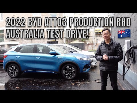 2022 PRODUCTION ATTO3 RHD BYD AUSTRALIA TEST DRIVE AND WALKAROUND