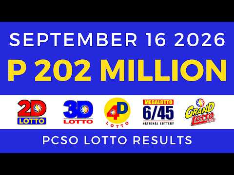 Lotto Result Today 9PM September 16 2026 PCSO