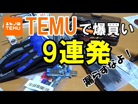 【おもらし注意報】TEMUでマジ買い　9連発【発令中】