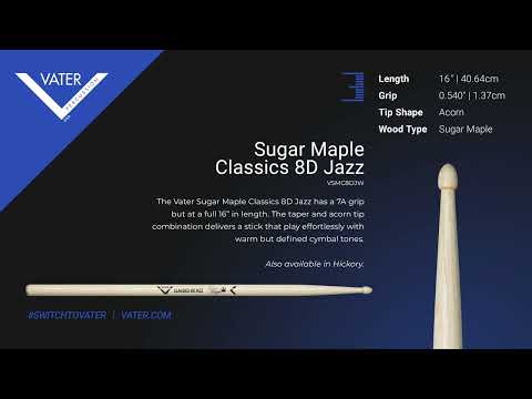 Vater Tip Sound - Sugar Maple Classics 8D Jazz (Wood)