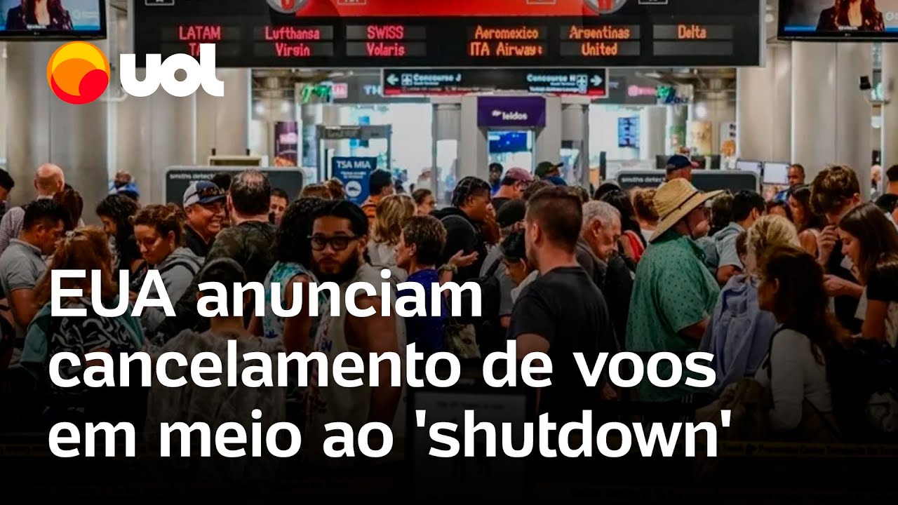Shutdown: EUA anunciam cancelamento de voos a partir desta sexta-feira por fechamento do governo