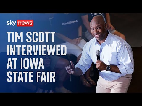 Republican presidential candidate speaks at the Iowa State Fair