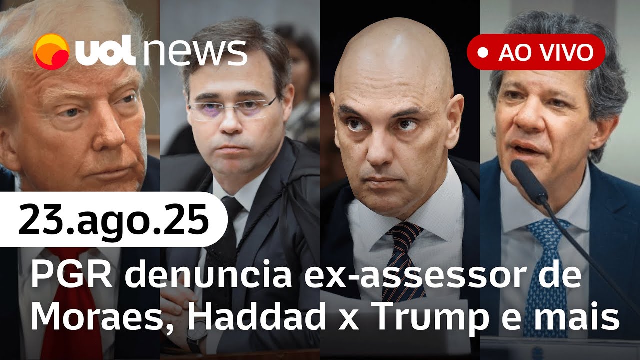 PGR denuncia ex-assessor de Moraes, Haddad diz que governo Trump é temporário e+ notícias | UOL News
