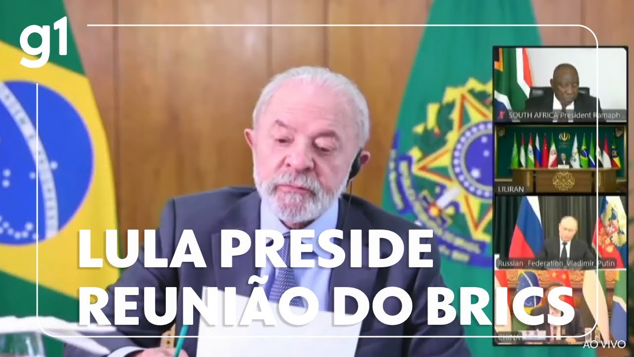 Lula preside reunião virtual do Brics