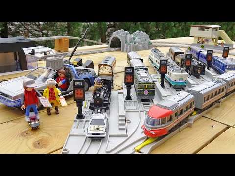 Plarail Back to the Future ☆ Galaxy Express 999 & Real Class Overpass Station and Train Depot Course