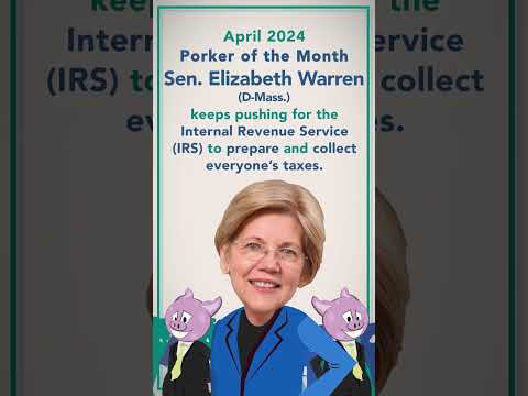 CAGW Names Sen. Elizabeth Warren April 2024 Porker of the Month
