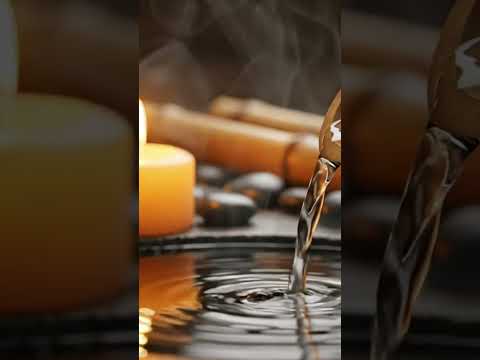 Relaxing bamboo water candle 3  #relax #rainoundforsleep #relaxingsounds