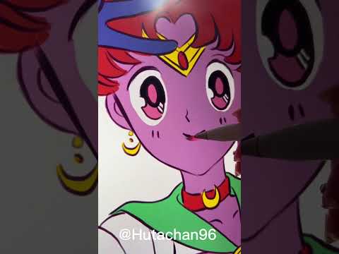 Draw Sailor Moon - Random color picker with PIXEL noise #shorts