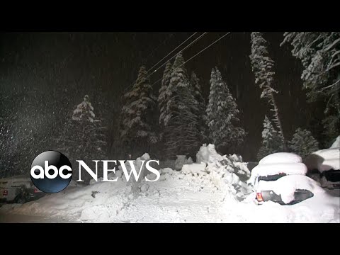 Snow pummels storm-battered California