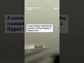 A storm chaser captured the moment a driver escaped a flipped truck