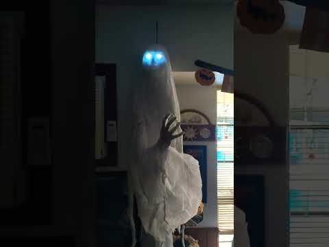 5' animated hanging ghost lady
