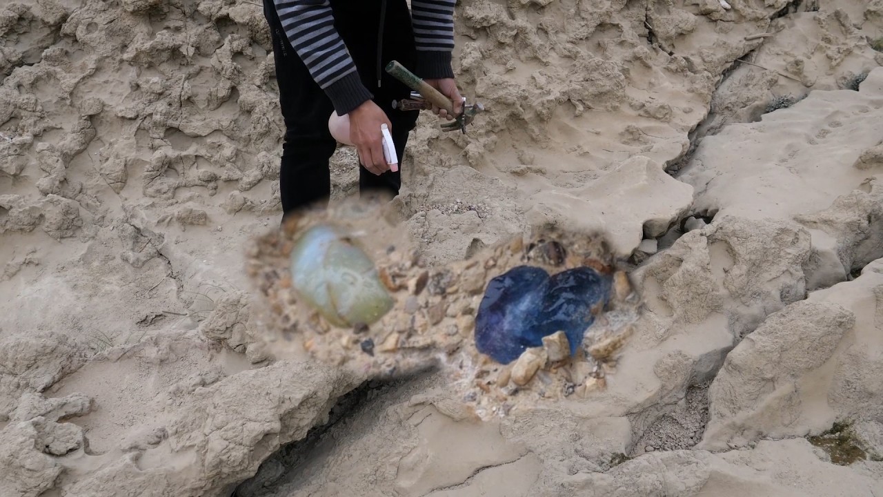A man accidentally wandered into a mine and discovered valuable crystal gemstones.