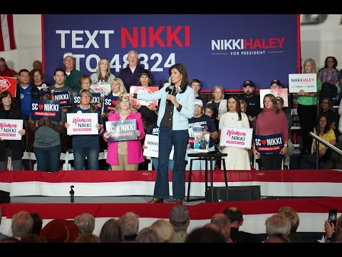 screenshot of youtube video titled S.C. 2024: 5 Moments from Nikki Haley's Bluffton Rally