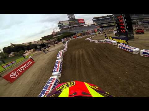 GoPro HD: Cole Seely Practice Lap 2013 February, 2 Monster Energy Supercross From Anaheim, CA 