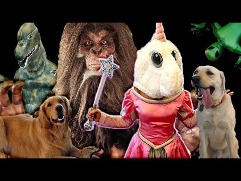 Logan and Princess Unicorn Surprise Hide and Seek with Friends