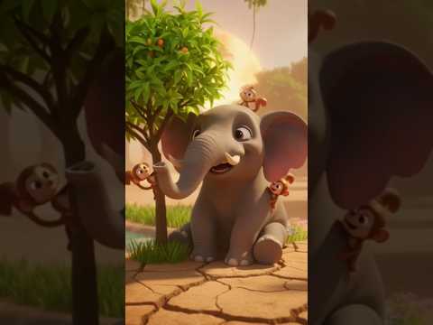 The Elephant and the Mango Tree |Haathi Aur Aam Ka Ped | #shortvideo #cartoon  #animation #youtube 🥰