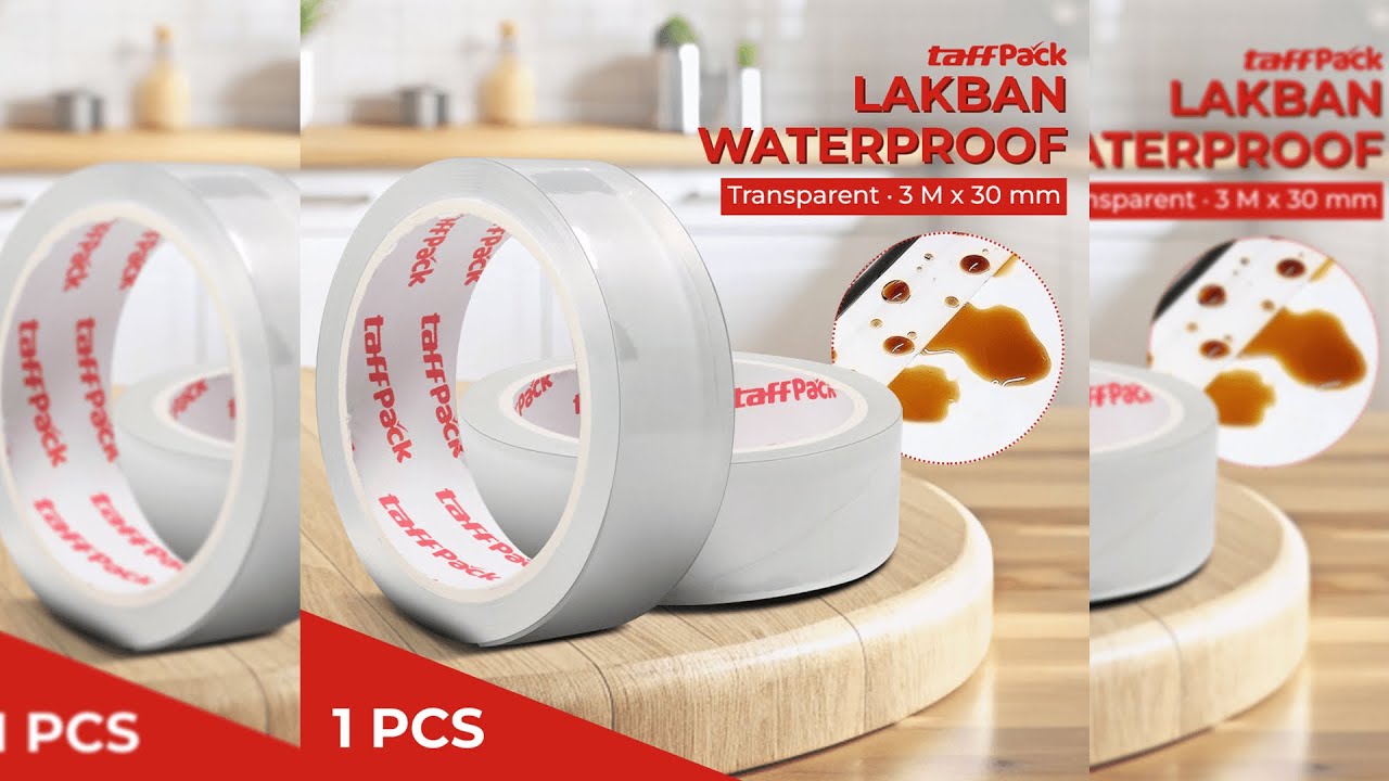 Pratinjau video produk TaffPACK Lakban Waterproof Dapur Kitchen Sink Seal Tape 3M 20mm - YK-468