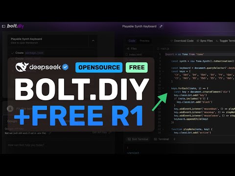 Bolt DIY + Free Deepseek R1 API : This is THE BEST FREE & FAST AI Coder!