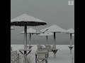 Beaches covered in snow as Greece hit by snowstorm