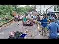 Uprooted Large Tree Fall On Running Car Suddenly At Srikakulam |  V6 News  - 01:33 min - News - Video