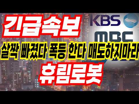 휴림로봇 주가 지금이라도 풀매수 때려볼까 고민중