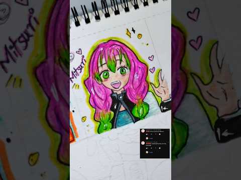 Mitusri kanroji 🌸 #art #demonslayer #viral #drawing #subscribe #shorts #anime ✨❤️