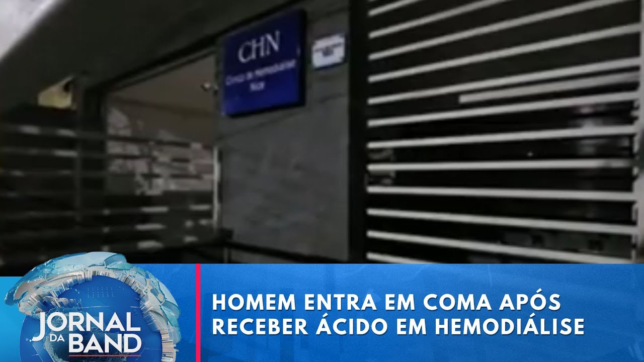 Homem entra em coma após receber ácido por engano durante hemodiálise no Rio